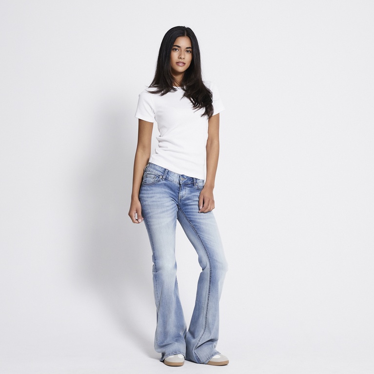 Rib tee "Alvia Rib Top" White